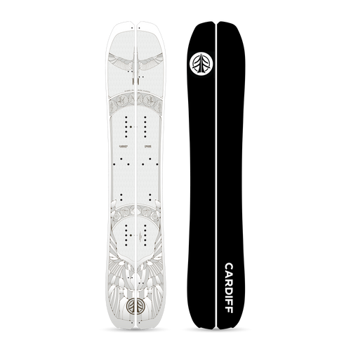 Crane Pro Carbon Splitboard 2026: Sleek black splitboard with red accents, ready for backcountry adventures.