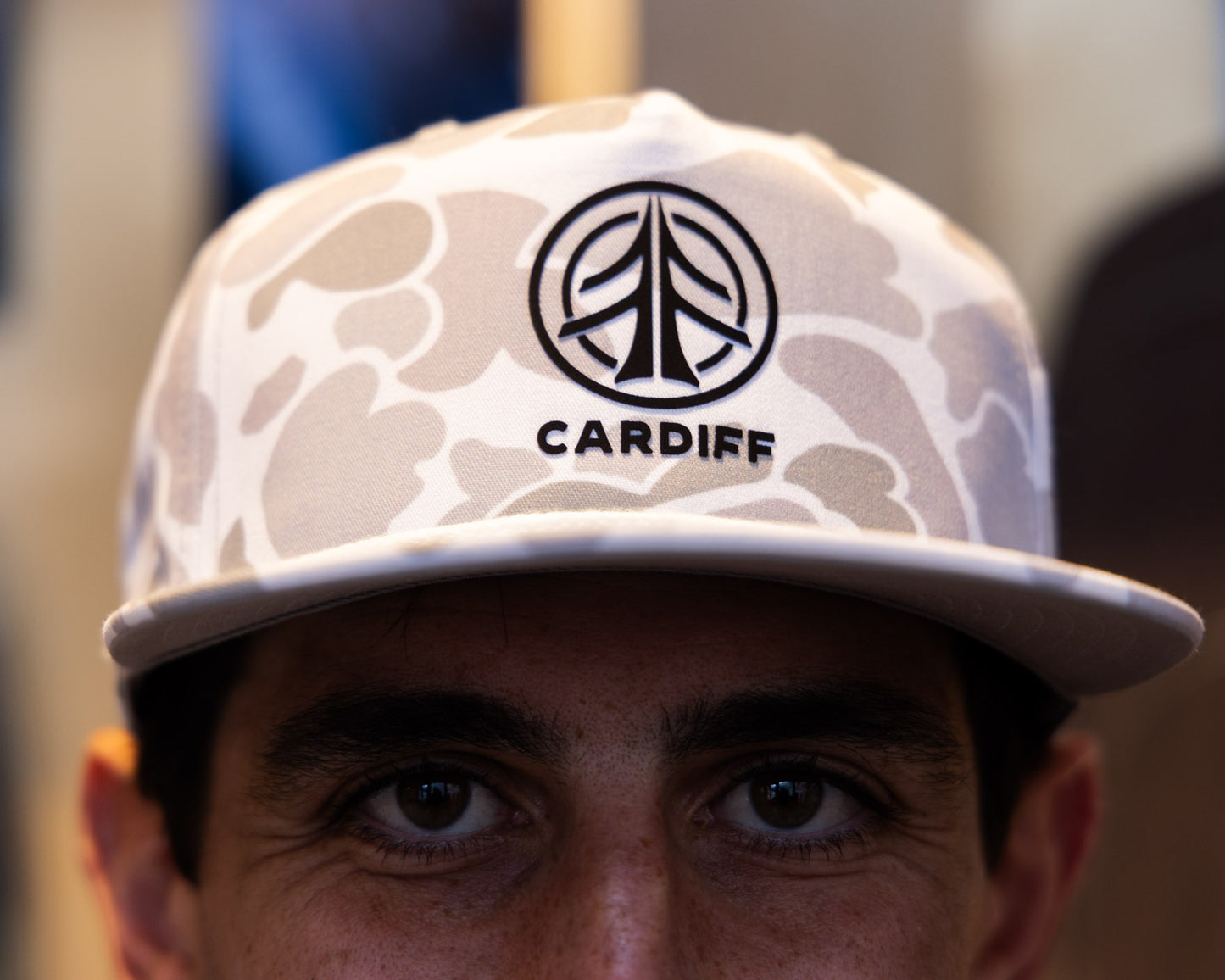 Pinch front Snow Camo Hat