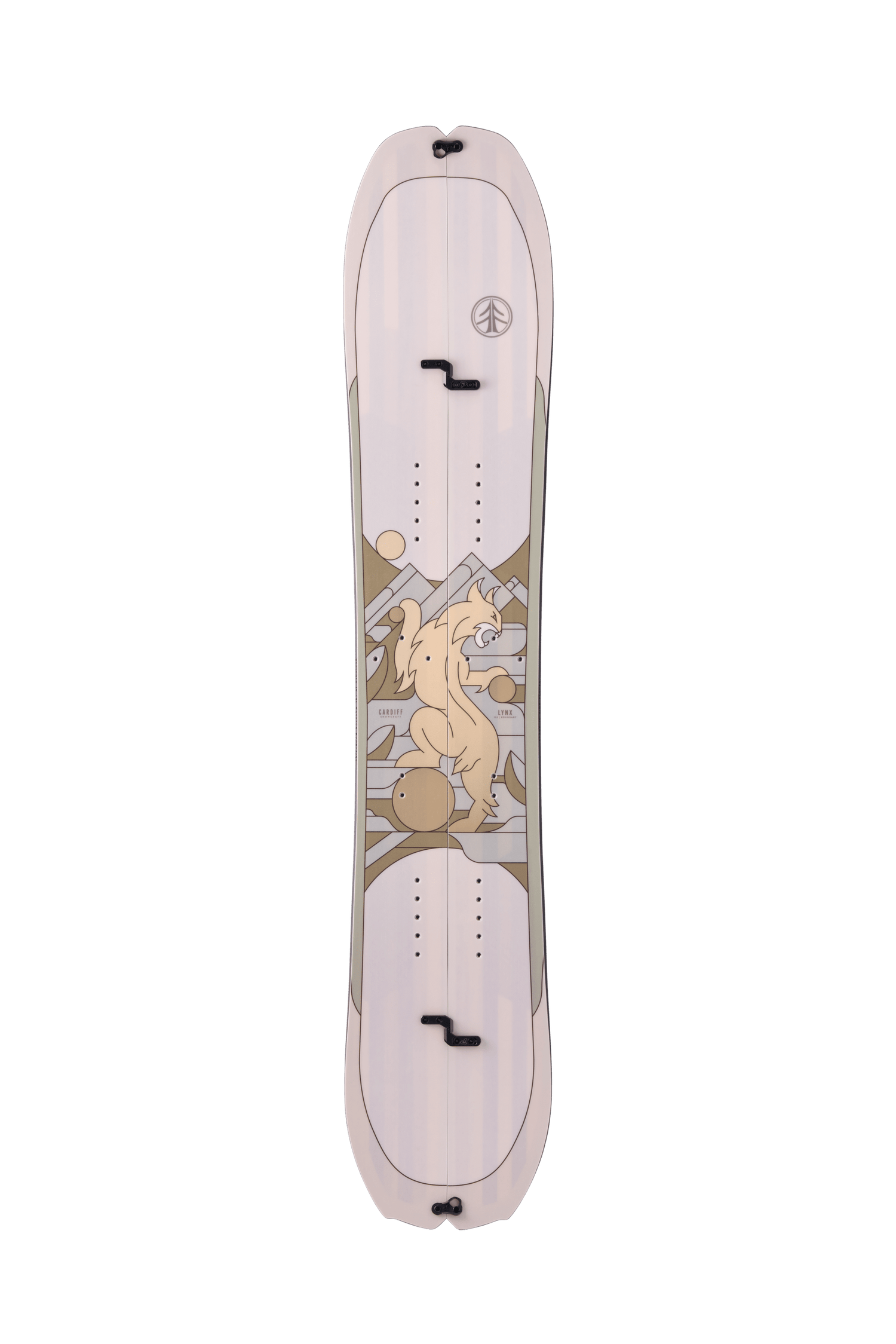 Lynx Splitboard in a dynamic action shot, showcasing its split design for backcountry exploration.
