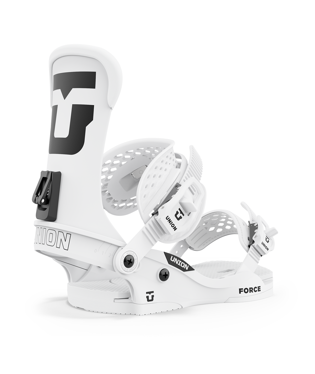Union Force Classic snowboard bindings in black, featuring a durable construction and classic strap design.
